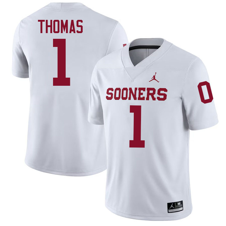 Elijah Thomas Oklahoma Sooners Jersey,Oklahoma Sooners Football Uniforms,Jersey-White